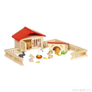 DOMEČEK - doplňky - ohrada a králíčci hra pro děti